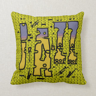 Almofada Travesseiro decorativo da música jazz