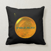 Travesseiro decorativo da paz de mundo