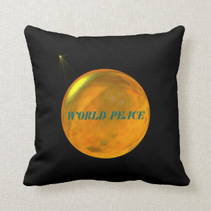 Almofada Travesseiro decorativo da paz de mundo