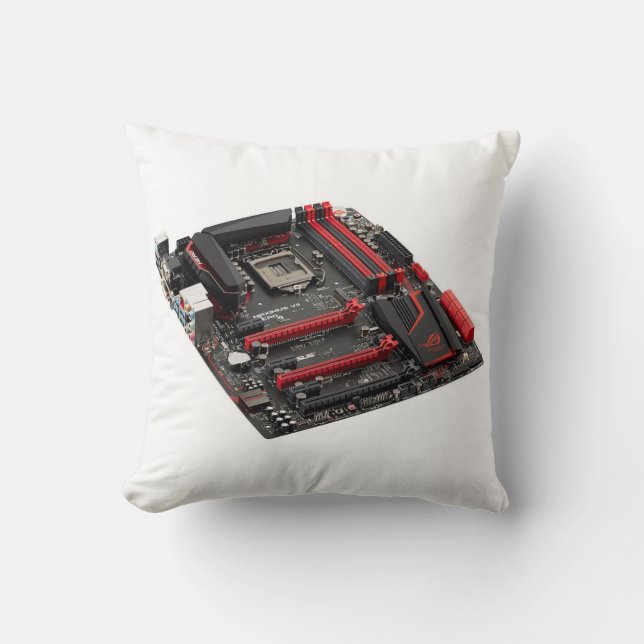 Almofada Travesseiro decorativo da placa-mãe para jogos (Frente)