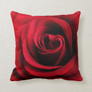 Almofada Travesseiro decorativo da rosa vermelha