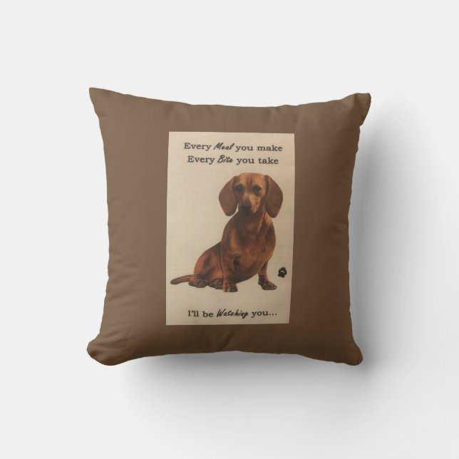 Almofada Travesseiro decorativo Dachshund (Frente)