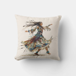 Almofada Travesseiro decorativo Dançarino Americano Nativo