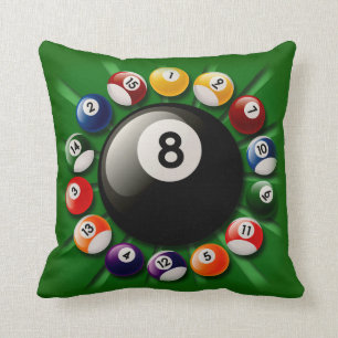 Almofada Travesseiro decorativo das bolas de bilhar
