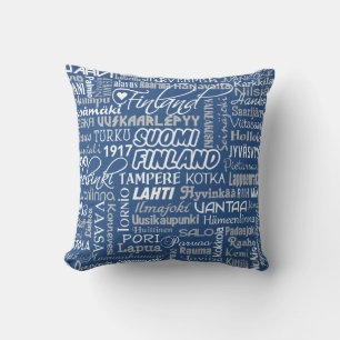 Almofada Travesseiro decorativo das cidades de Finlandia