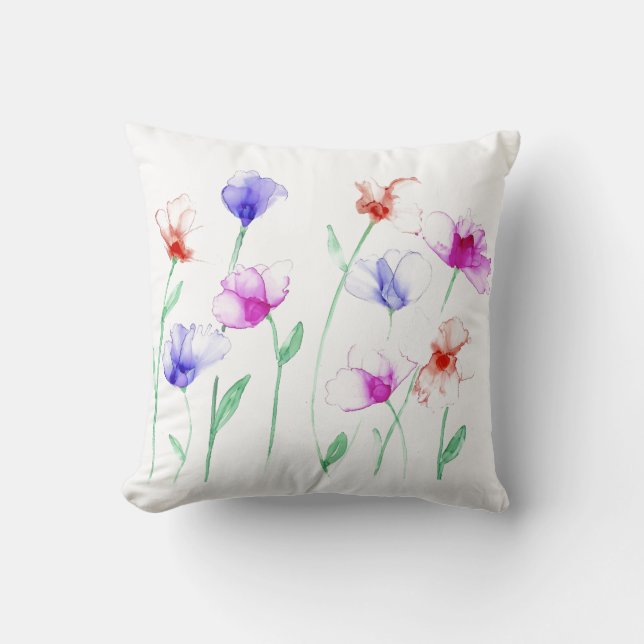 Almofada Travesseiro decorativo das Flores Sensíveis (Frente)