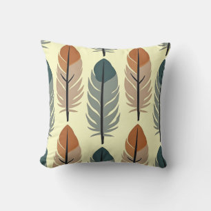 Almofada Travesseiro decorativo das penas de tonalidade mod
