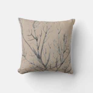 Almofada Travesseiro decorativo das Ramificações de Aquar