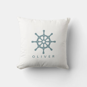 Almofada Travesseiro Decorativo das Rodas do Navio Indigo