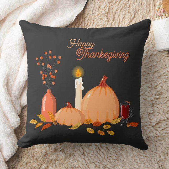 Almofada Travesseiro decorativo de Ação de Graças Personali (Cobertor)