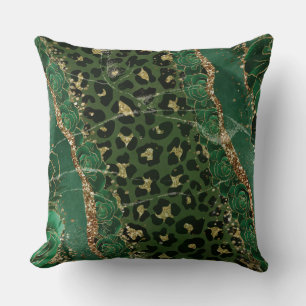 Almofada Travesseiro decorativo de Agitação de Rosas Verdes