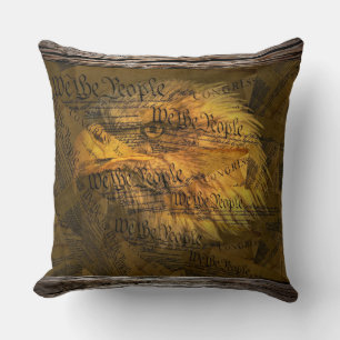 Almofada Travesseiro decorativo de águia calva americana na