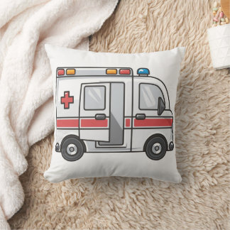 Almofada Travesseiro decorativo de ambulância para cartoons