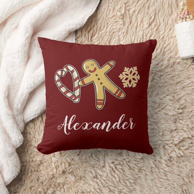 Almofada Travesseiro decorativo de Amor de Gingerbreadman (Cobertor)