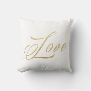 Almofada Travesseiro decorativo de Amor Dourado Sparkle