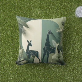 Almofada Travesseiro decorativo de animais abstrato - Selva