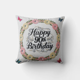 Almofada Travesseiro decorativo de Aniversário de 90: Uma G