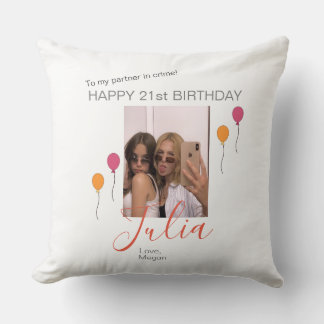 Almofada Travesseiro decorativo de Aniversário Personalizad