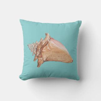 Almofada Travesseiro decorativo de Aqua Conch Motif Costeir