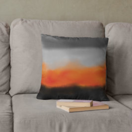 Almofada Travesseiro decorativo de Aquarela Fogo e Fumaça