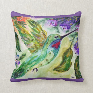 Almofada travesseiro decorativo de "Aquarela Hummingbird"