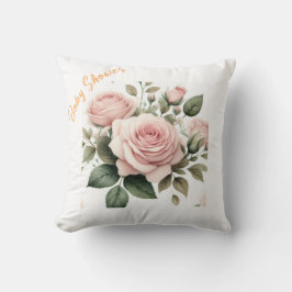 Almofada Travesseiro decorativo de Aquarela Rosas