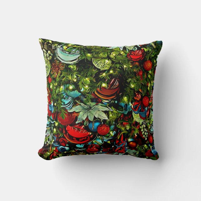 Almofada Travesseiro decorativo de Arnaço de Natal (Frente)