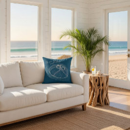 Almofada Travesseiro decorativo de Arte de Água-Vedada à Mã