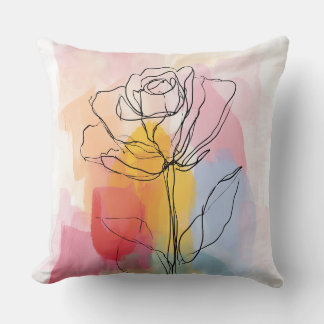 Almofada Travesseiro decorativo de Arte de Linha Floral Pas