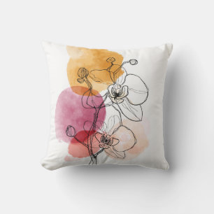 Almofada Travesseiro decorativo de Arte de Linha Mínima das