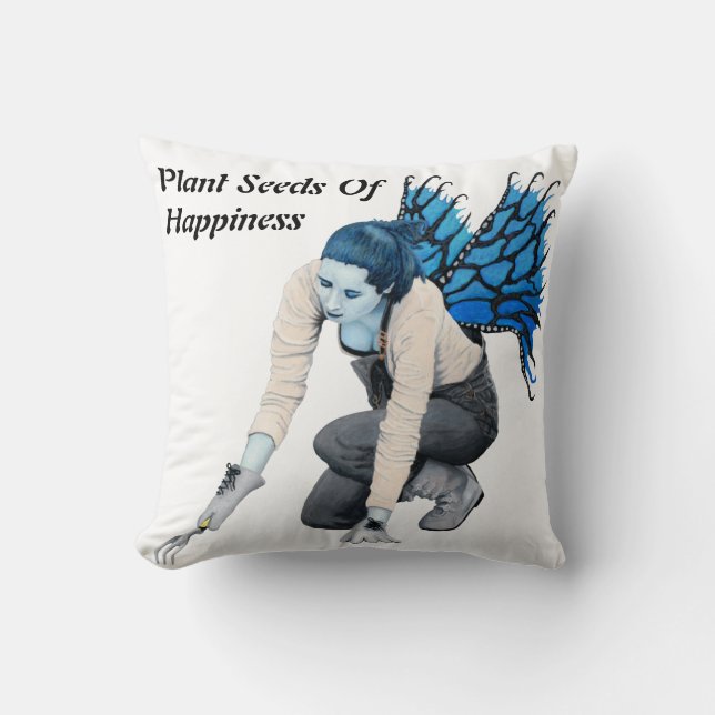 Almofada Travesseiro decorativo de Arte Fantasia do Jardim  (Frente)