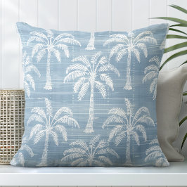 Almofada Travesseiro decorativo de Árvore de Palma Azul e B