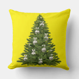 Almofada Travesseiro decorativo de Árvore Natal,Amarelo
