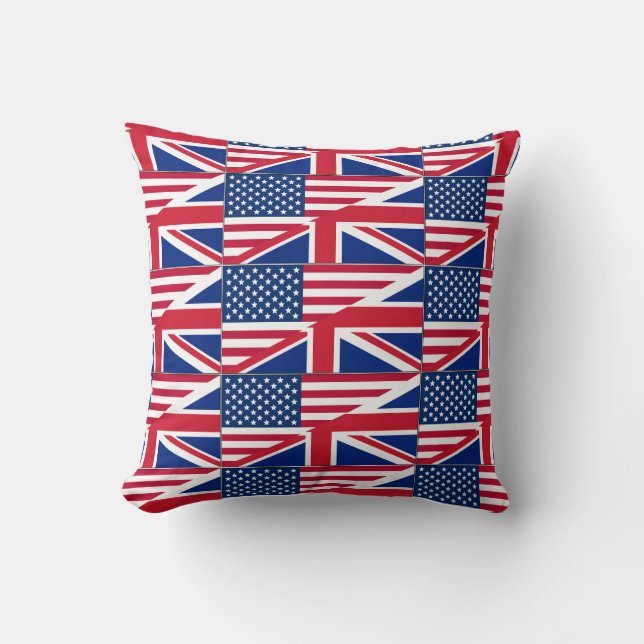 Almofada Travesseiro decorativo de Bandeira Britânica para  (Frente)