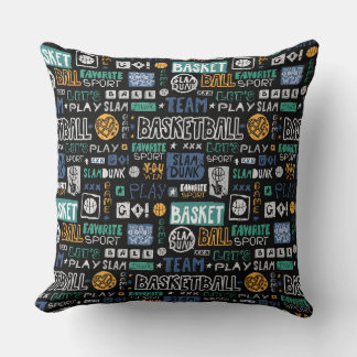 Almofada Travesseiro decorativo de basquete 20" x 20"