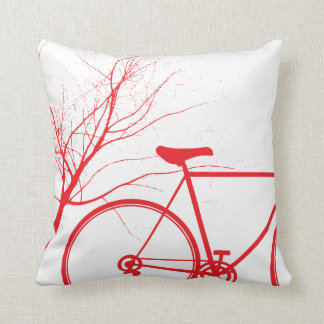 Almofada travesseiro decorativo de bicicleta Vermelha