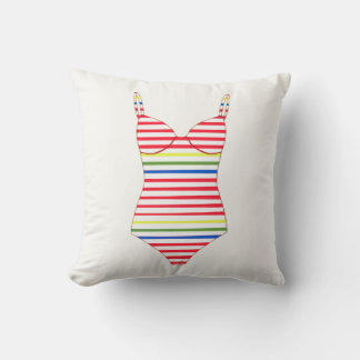 Almofada Travesseiro decorativo de biquíni com faixa náutic