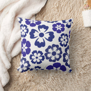 Almofada Travesseiro decorativo de Blooms do Azure Moderno