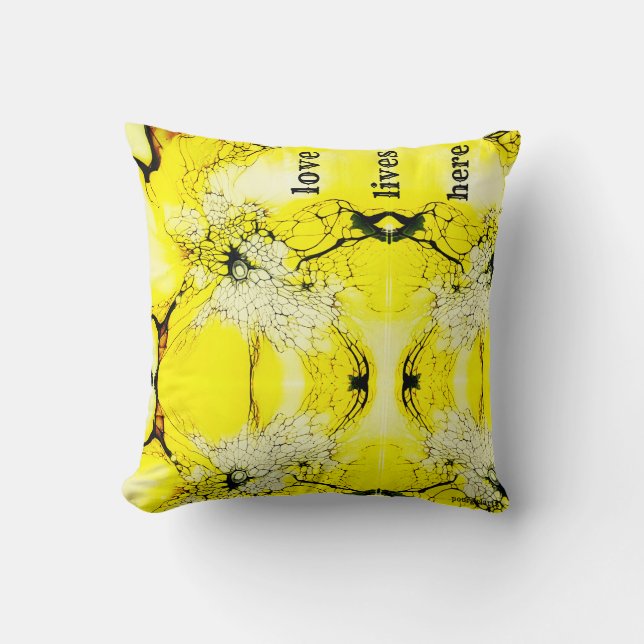 Almofada Travesseiro decorativo DE BORRACHA AMARELO CONTEMP (Frente)