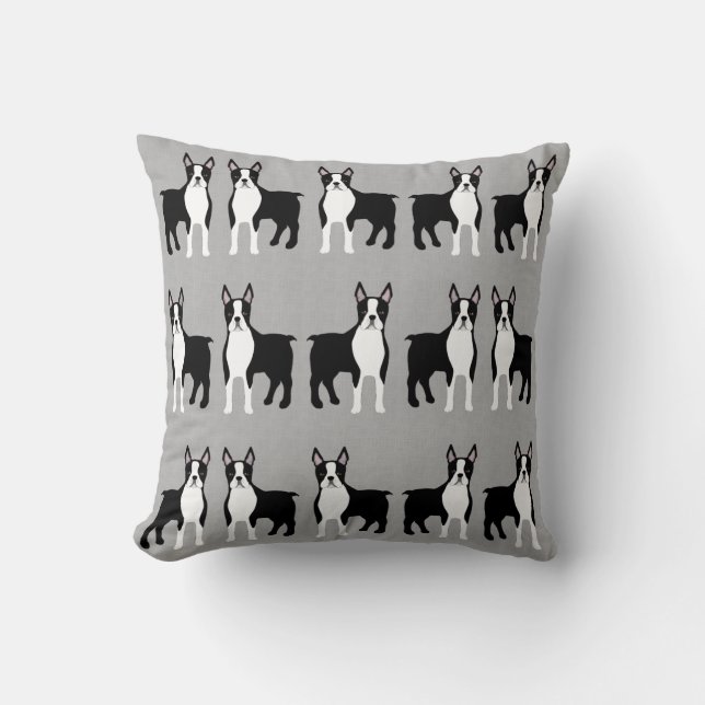 Almofada Travesseiro decorativo de Boston Terrier (Frente)