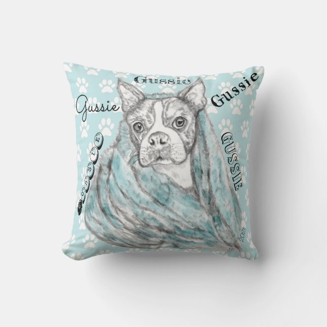 Almofada Travesseiro decorativo de Boston Terrier, bonito e (Frente)