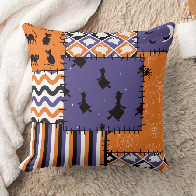 Almofada Travesseiro decorativo de Bruxas de Patchwork do H (Cobertor)