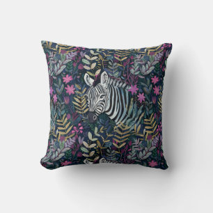 Almofada travesseiro decorativo de cabeça-de-zebra rosa-bon