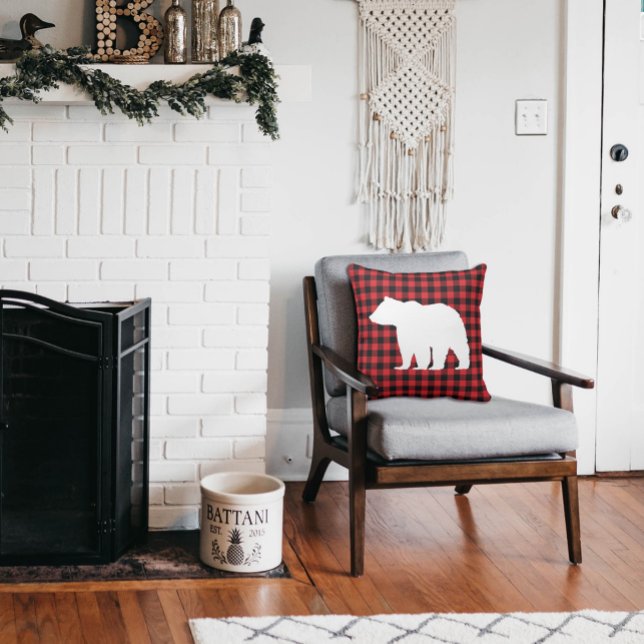 Almofada Travesseiro decorativo de Cabina de Xadrez Selvage (Criador carregado)