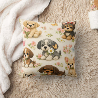 Almofada Travesseiro Decorativo de Cachorrinho Fofo com Bor