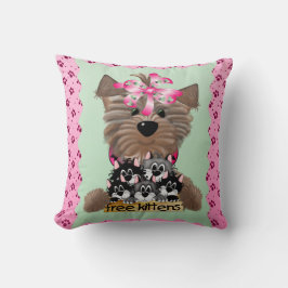 Almofada travesseiro decorativo de cães 20" x 20"