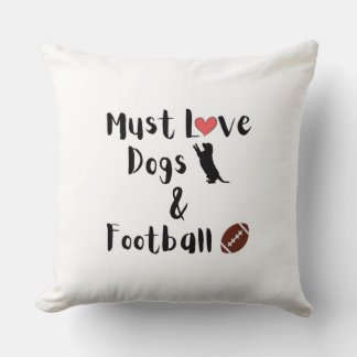 Almofada Travesseiro decorativo de Cães e Futebol