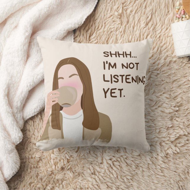 Almofada Travesseiro decorativo de café com borda - Cozy e  (Cobertor)