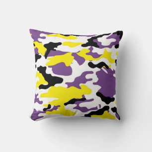 Almofada Travesseiro decorativo de Camo Amarelo Ultra Viole