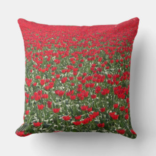 Almofada Travesseiro decorativo de Campo das Tulipas Vermel